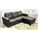 Hotdeal 3seat Lshape sofa- Black